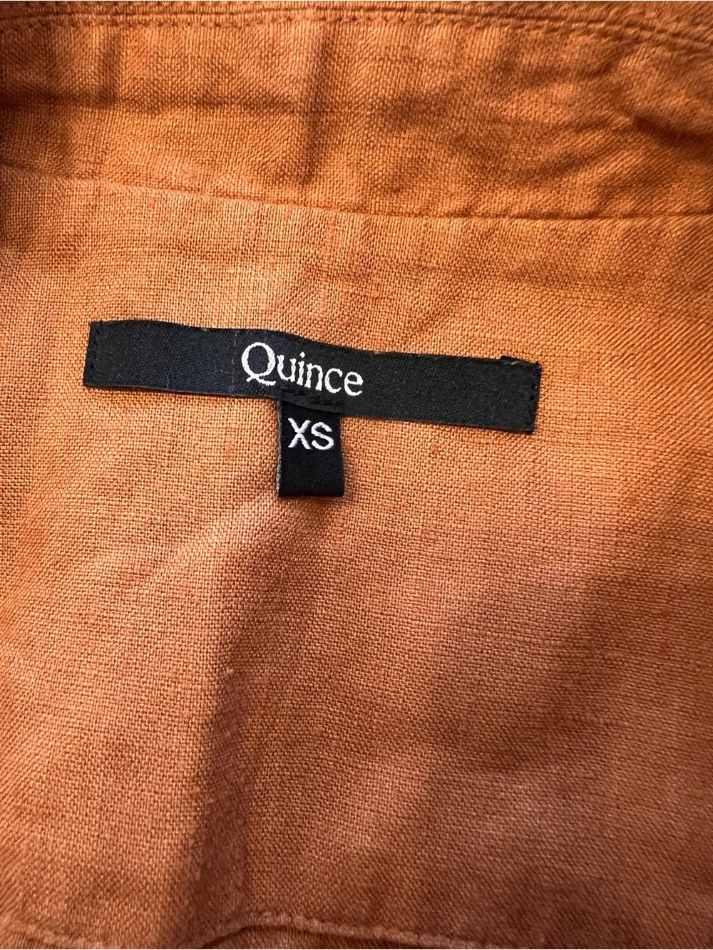 Quince Rust Button-Front Midi Shirt Dress - Picture 4 of 5